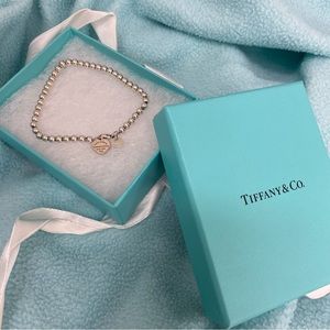 Authentic “Return to Tiffany”: Tiffany Blue Heart Tag Bead Bracelet